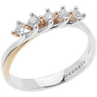 Ringe Comete Dame Fedine in Weißgold Diamante 0.25 Ct ANB 2658 - ANB 2658